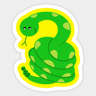Big and Bold Green Snake Sticker